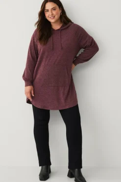 Ellos Plus collection Lang sweatshirt med hætte