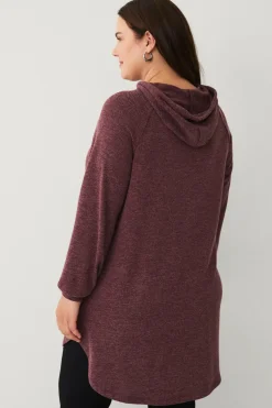 Ellos Plus collection Lang sweatshirt med hætte