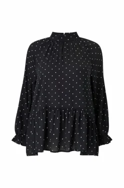 Ellos Plus collection Chiffonbluse med flæser