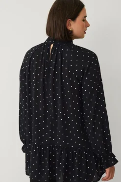 Ellos Plus collection Chiffonbluse med flæser