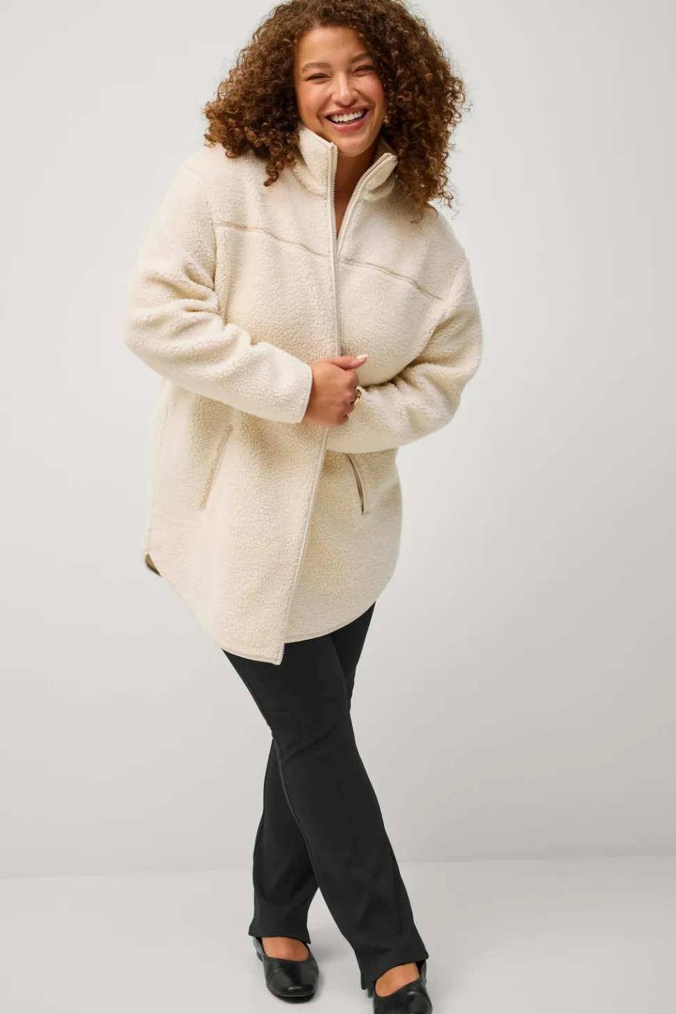 Ellos Plus collection Fleecejakke med opretstående krave