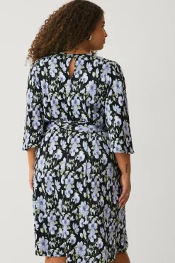 Ellos Plus collection Vævet kjole med 3/4 ærmer