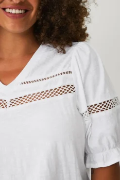 Ellos Plus collection Top med blondedetaljer