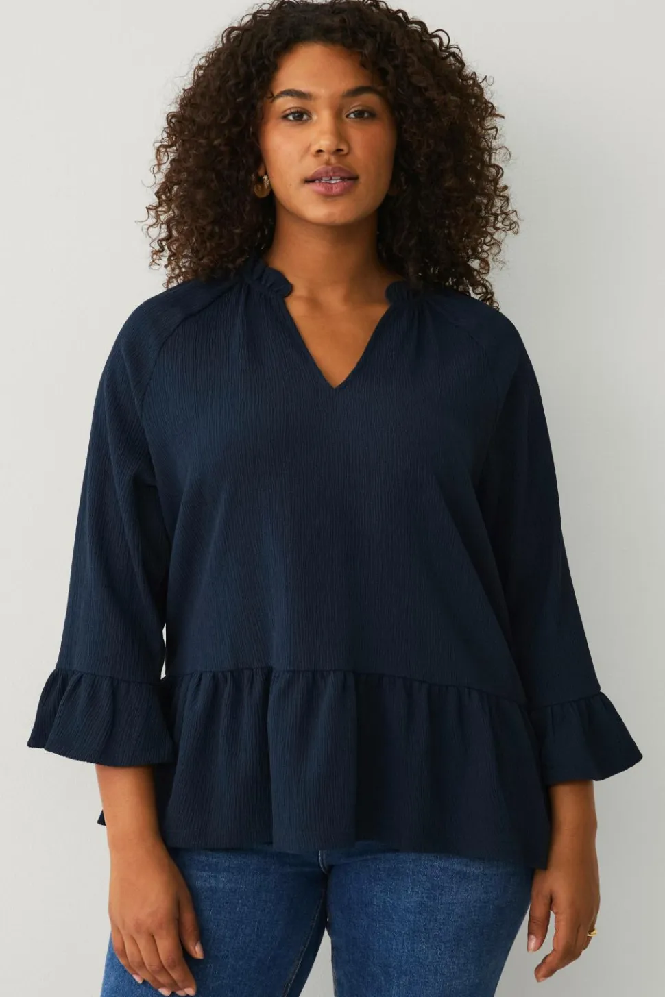 Ellos Plus collection Top i struktureret jersey