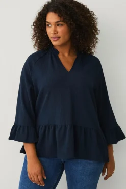 Ellos Plus collection Top i struktureret jersey