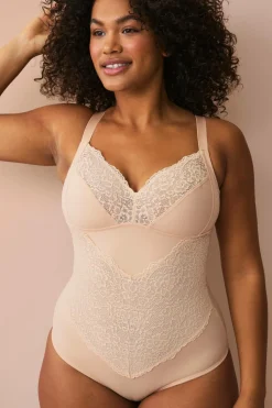 Ellos Plus collection Shapingbody med blondedetaljer - medium støtte