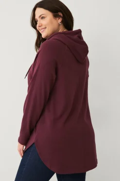 Ellos Plus collection Sweatshirt med hætte og lynlås