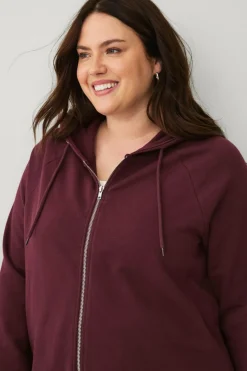 Ellos Plus collection Sweatshirt med hætte og lynlås