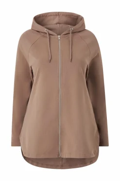 Ellos Plus collection Sweatshirt med hætte og lynlås