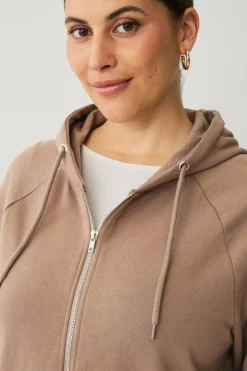 Ellos Plus collection Sweatshirt med hætte og lynlås