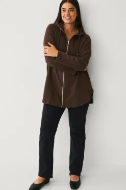 Ellos Plus collection Sweatshirt med hætte og lynlås