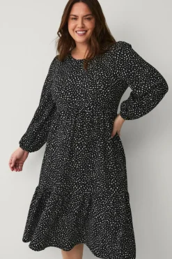 Ellos Plus collection Kjole med flæser