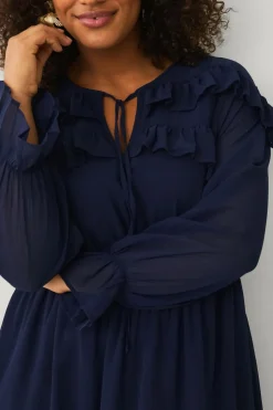 Ellos Plus collection Maxikjole med flæser