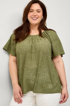 Ellos Plus collection Top Lacy