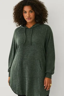 Ellos Plus collection Lang sweatshirt med hætte