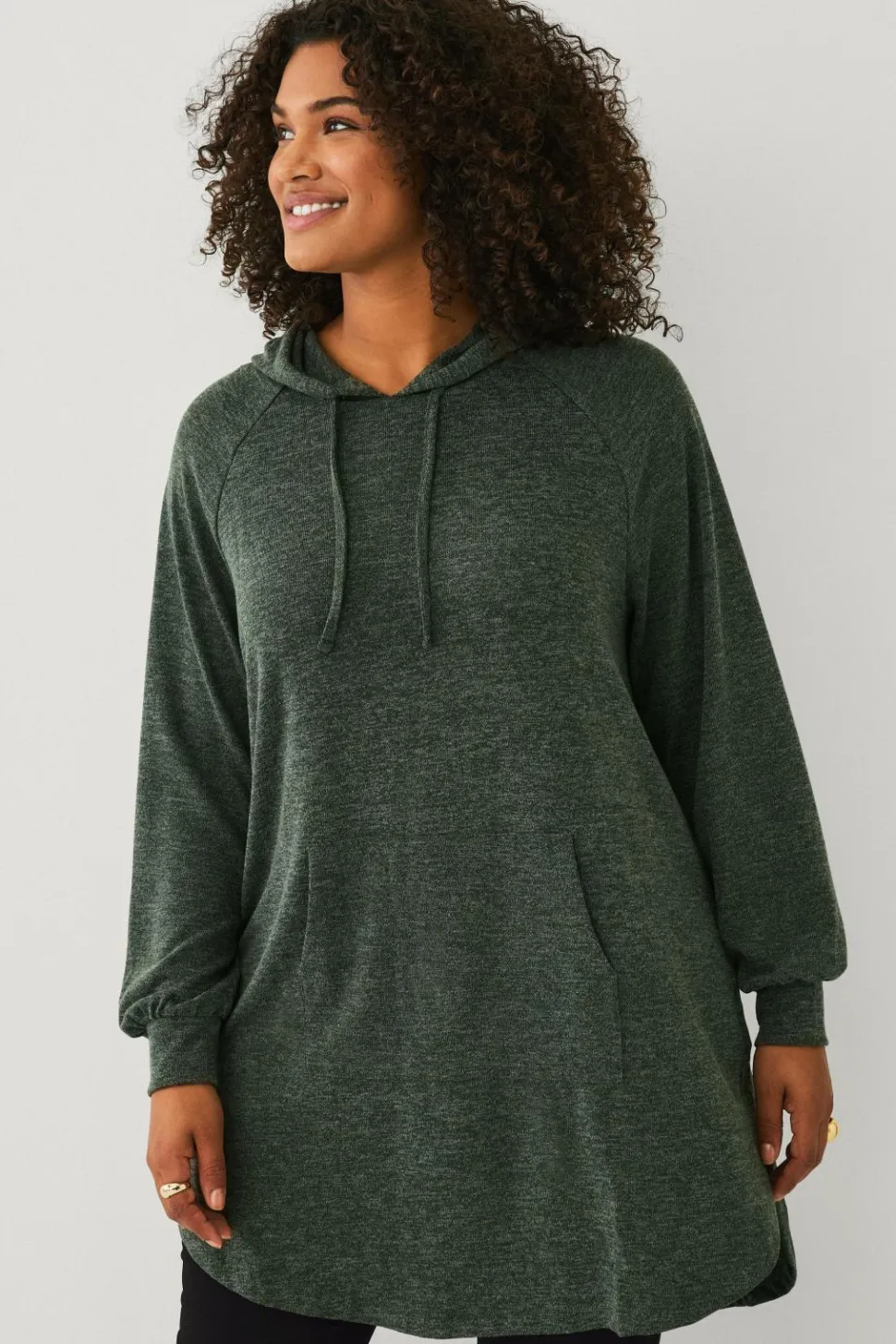 Ellos Plus collection Lang sweatshirt med hætte