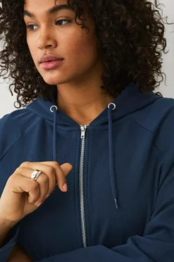 Ellos Plus collection Sweatshirt med hætte og lynlås