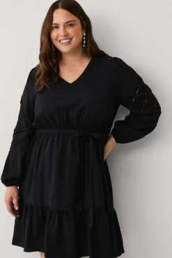 Ellos Plus collection Kjole med blondedetaljer