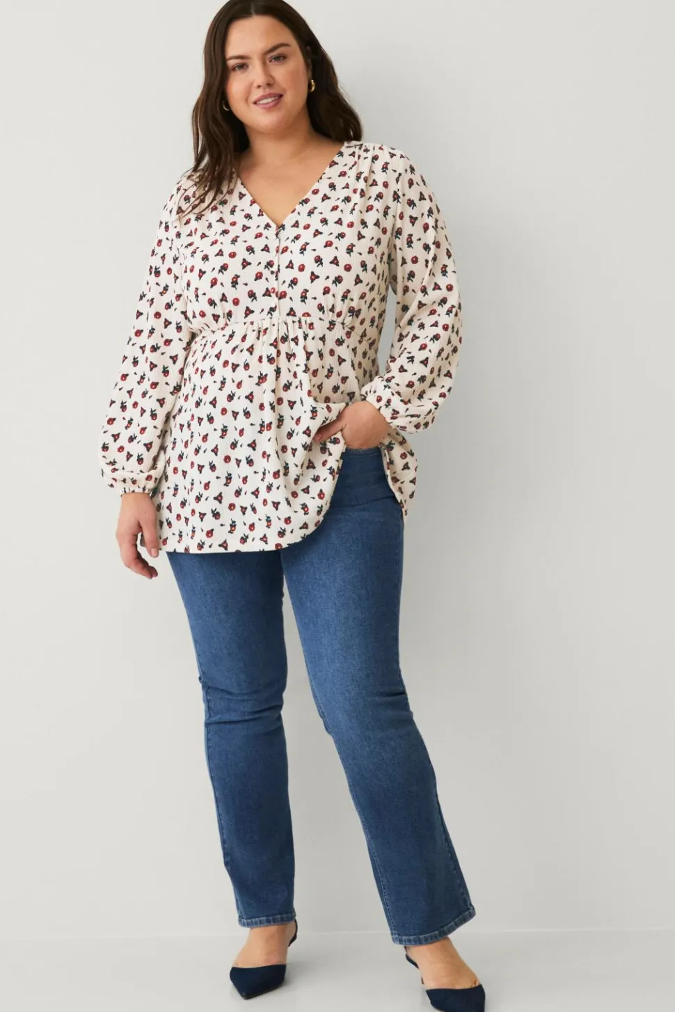 Ellos Plus collection Tunika med V-hals