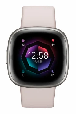 Fitbit Sense 2, Lunar White/Platinum