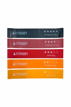 FITPADDY Elastikbånd - sæt med 5 stk.