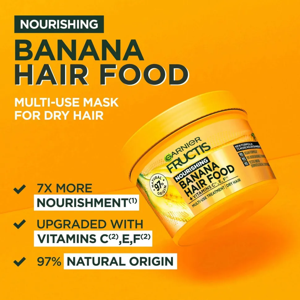 Garnier Fructis Hair Food Banana Hair Mask For Dry Hair 400 Ml
