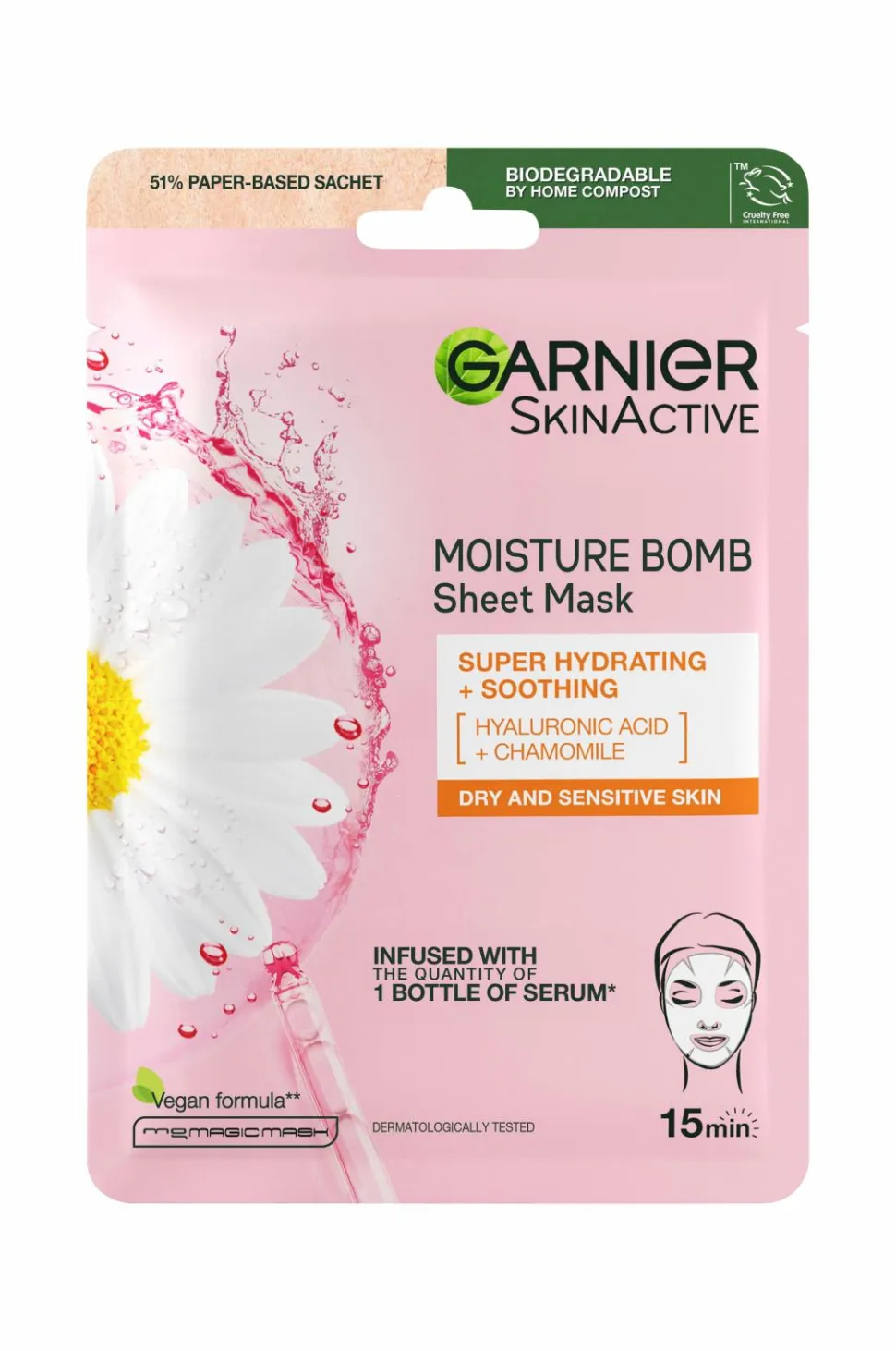 Garnier Skinactive Moisture Bomb Super Hydrating & Soothing Sheet Mask For Sensitive Skin