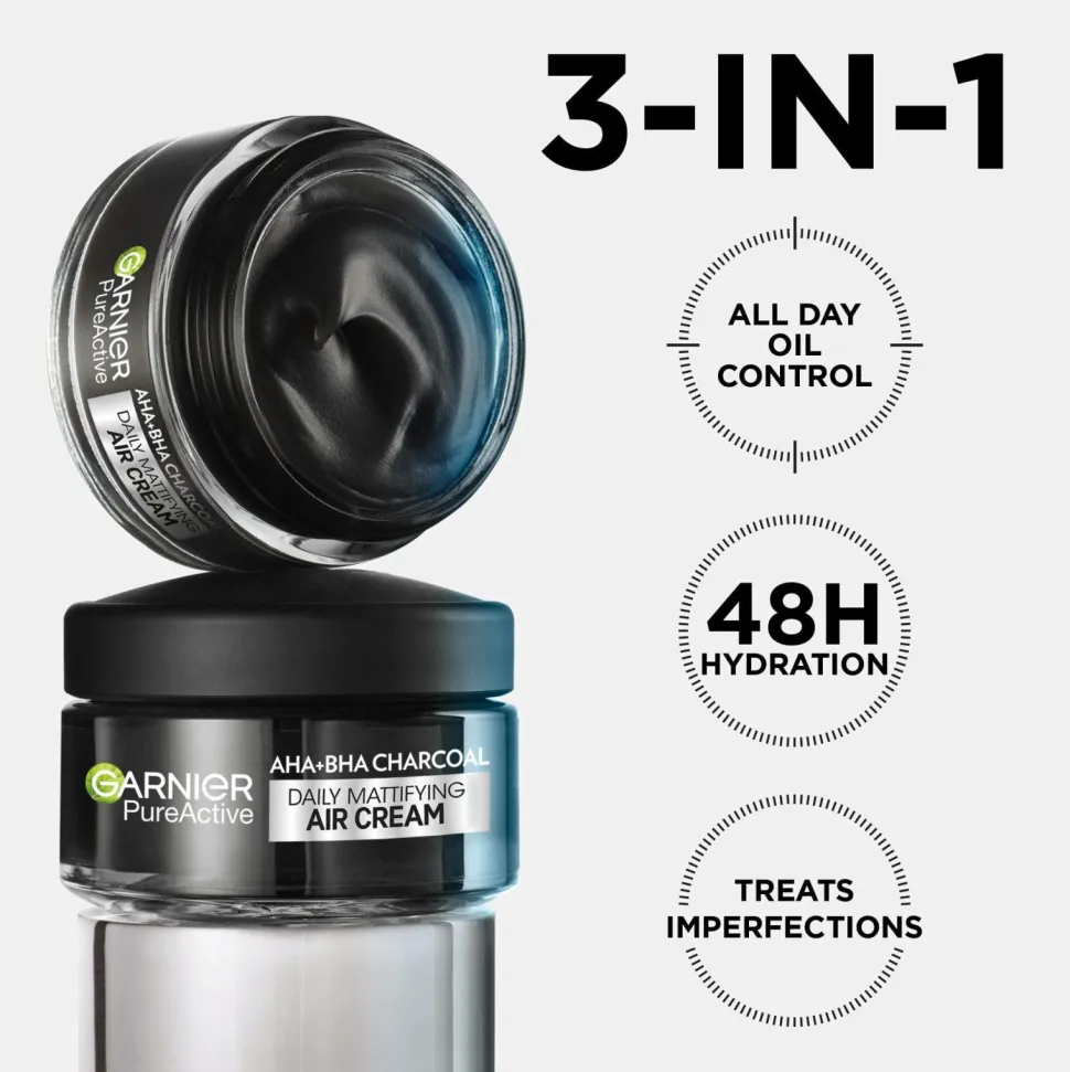 Garnier Skinactive Pureactive Daily Mattifying Air Cream For Impure Skin 50 Ml