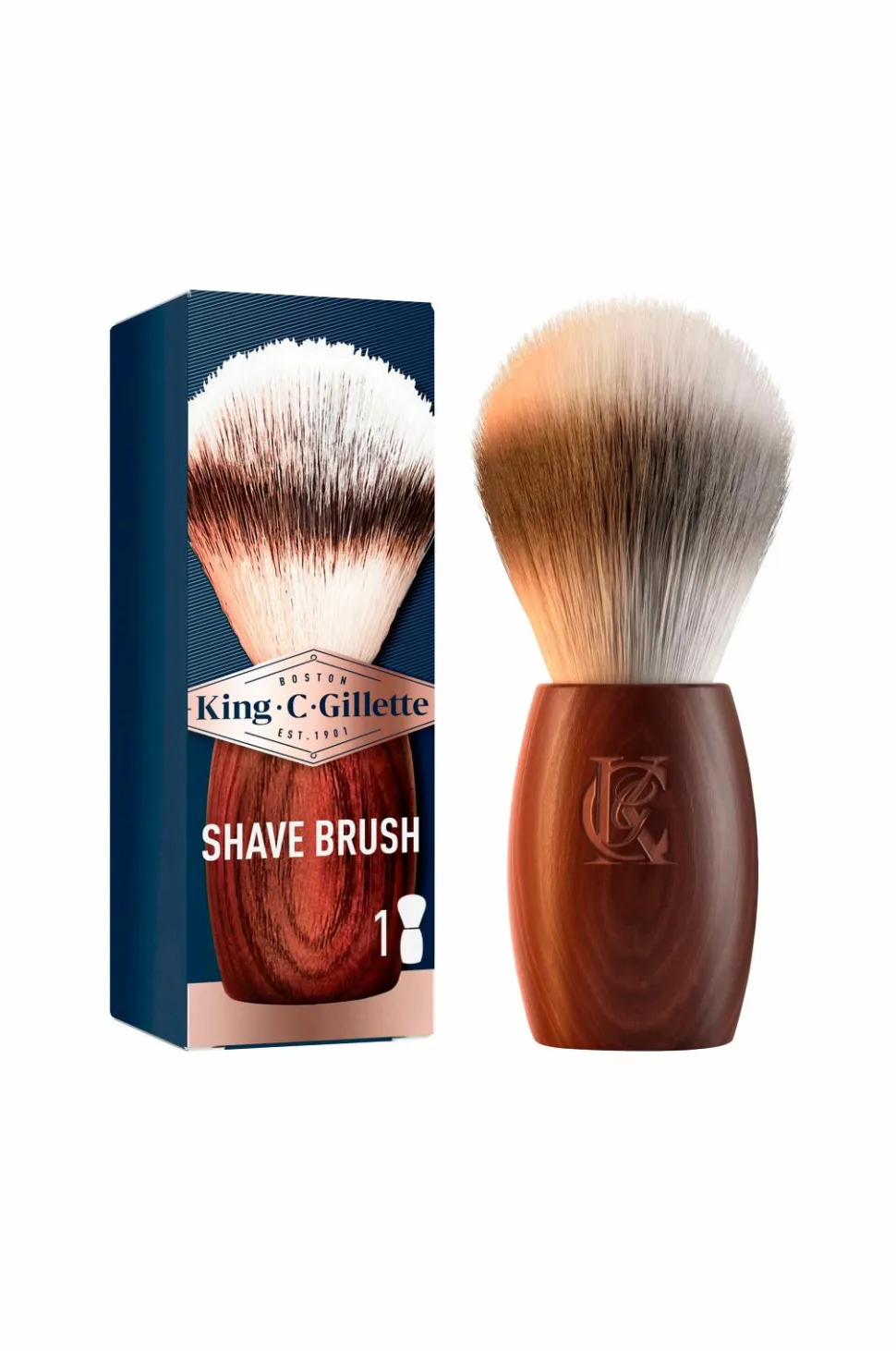 Gillette Barberkost med træhåndtag