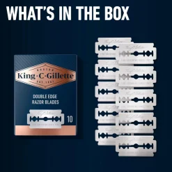 Gillette Dobbeltsidet sikkerhedsbarberblad - 10 stk.