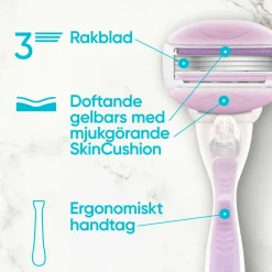 Gillette Udjævningsplan Comfortglide Breeze + 4 barberblade
