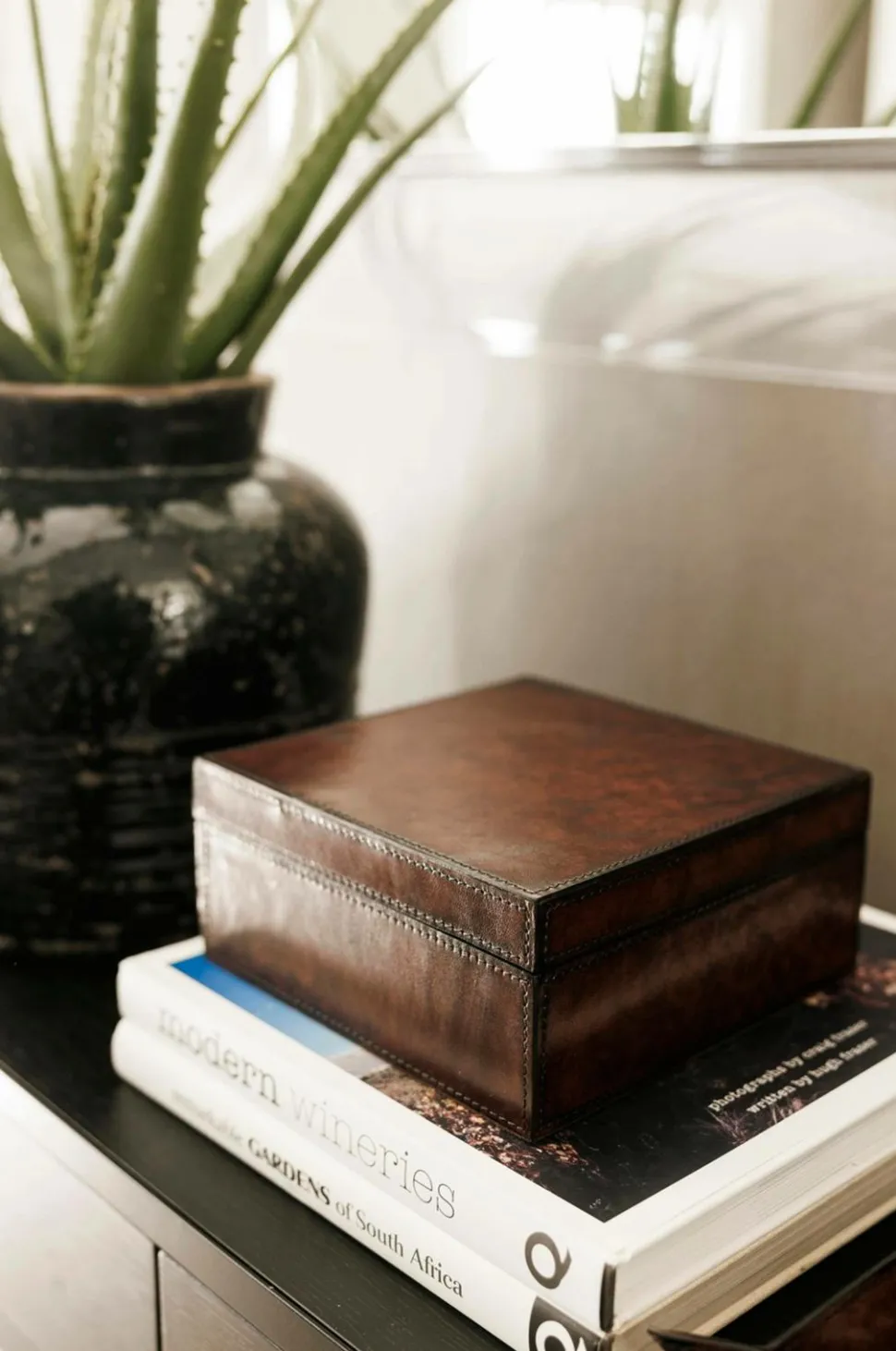 Halvor Bakke Opbevaringsboks i læder med låg