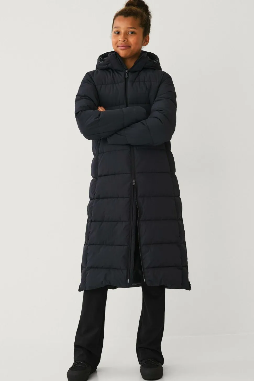 Áhkká Parkacoat Long Padded Parka W Hood Jr