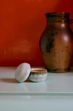 HKliving 70'er-keramik: sukkerskål, Petal