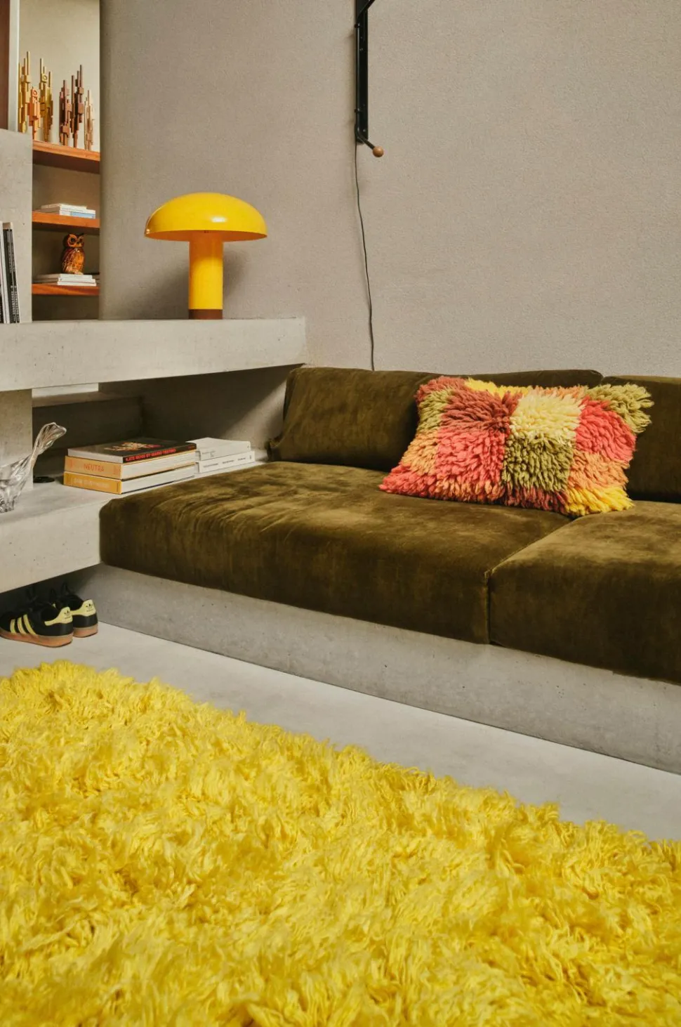 HKliving Fluffy tæppe (150x240cm)