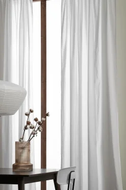 &Home Gardin med løbegang i bomuldsvoile 2-pak