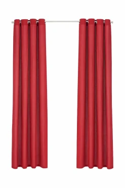 &Home Gardin med ringe i halvpanama 2-pak