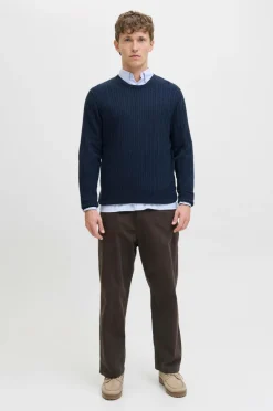 Jack & Jones Pullover jjeEmil Knit Cable Crew Neck