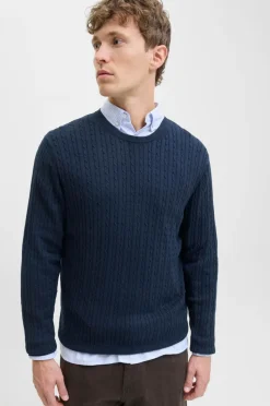 Jack & Jones Pullover jjeEmil Knit Cable Crew Neck