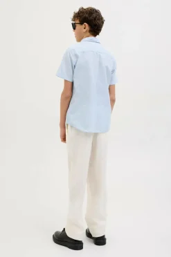 Jack & Jones Junior Skjorte jjBreeze Linen Blend Shirt SS SN Jnr