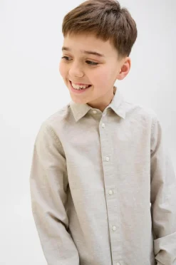 Jack & Jones Junior Skjorte jjeBreeze Linen Blend Shirt LS SN J