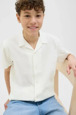 Jack & Jones Junior Skjorte jorLuke Crinkle Shirt SS Jnr