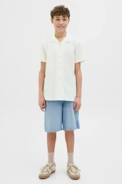 Jack & Jones Junior Skjorte jorLuke Crinkle Shirt SS Jnr
