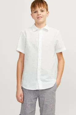 Jack & Jones Junior Skjorte jjeLinen Blend Shirt SS SN Jnr