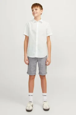 Jack & Jones Junior Skjorte jjeLinen Blend Shirt SS SN Jnr