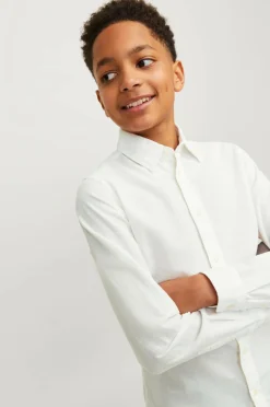 Jack & Jones Junior Skjorte jjeLinen Blend Shirt LS SN Jnr