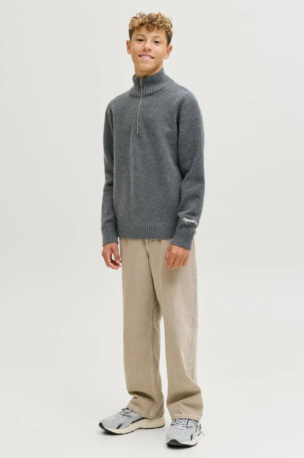 Jack & Jones Junior Trøje jorNorrebro Knit Half Zip Jnr