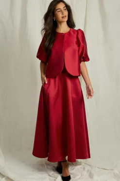 Joelle Bolero-bluse i satin