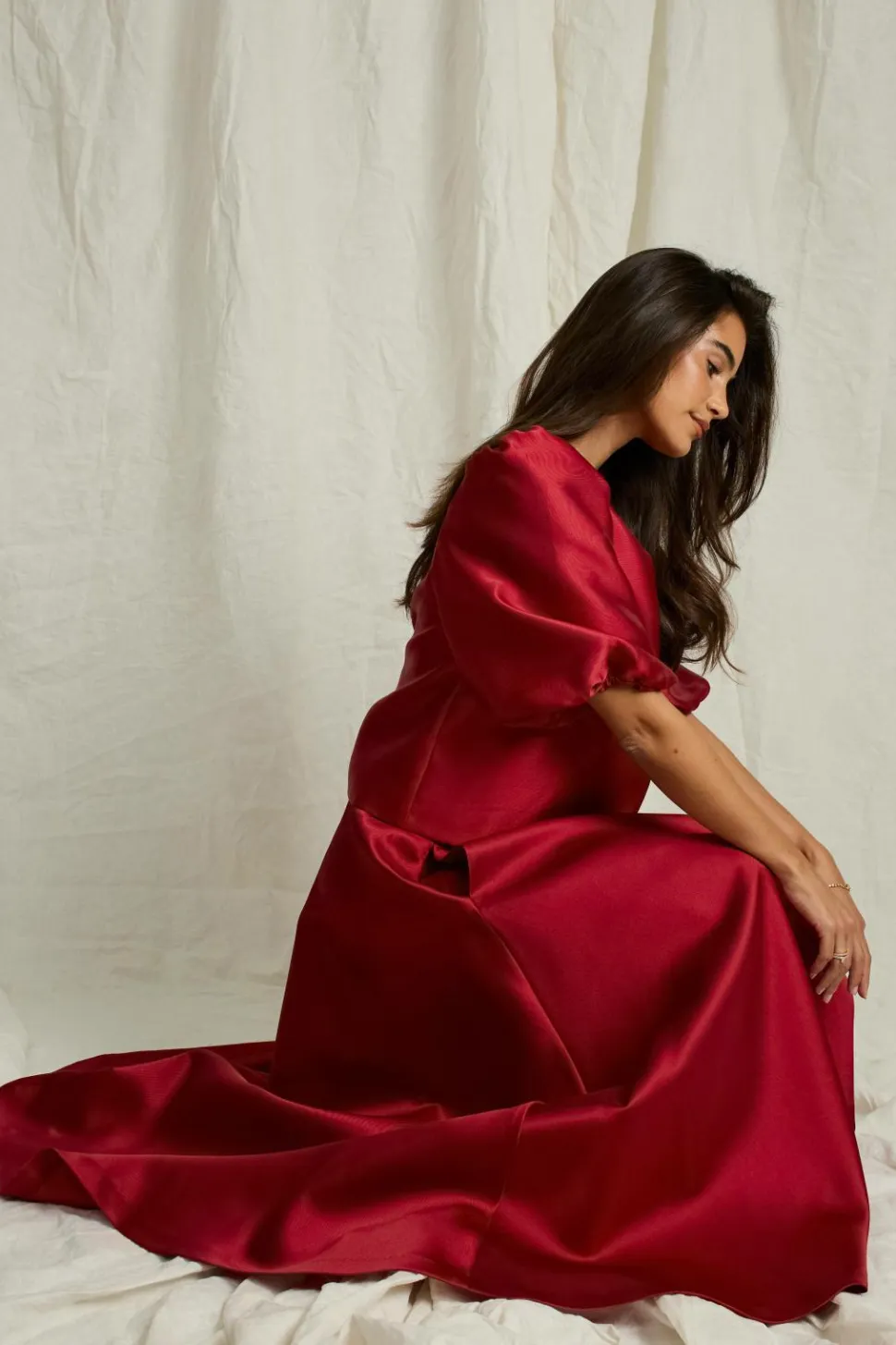 Joelle Bolero-bluse i satin