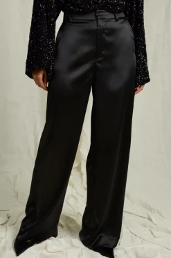 Joelle Brede jakkesætsbukser i satin